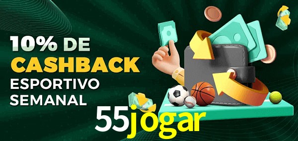 10% de bônus de cashback na 55jogar